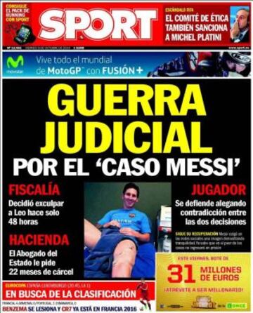 Portadas de la prensa deportiva