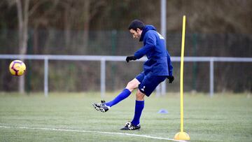 Ram&oacute;n Folch, durante la sesi&oacute;n preparatoria del Real Oviedo.