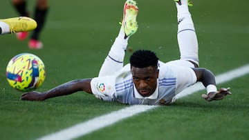 Vinicius, durante un partido del Real Madrid.