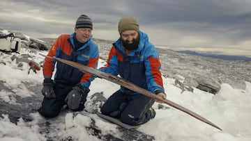 Arqueólogos con un esquí de hace 1300 años en Noruega