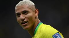 LUSAIL CITY, QATAR - NOVEMBER 24: Richarlison of Brazil reacts  during the FIFA World Cup Qatar 2022 Group G match between Brazil and Serbia at Lusail Stadium on November 24, 2022 in Lusail City, Qatar. (Photo by Justin Setterfield/Getty Images)