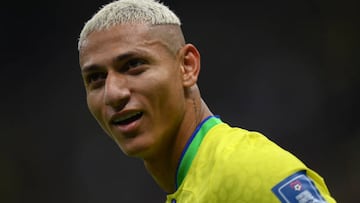 LUSAIL CITY, QATAR - NOVEMBER 24: Richarlison of Brazil reacts during the FIFA World Cup Qatar 2022 Group G match between Brazil and Serbia at Lusail Stadium on November 24, 2022 in Lusail City, Qatar. (Photo by Justin Setterfield/Getty Images)