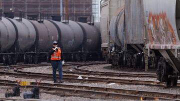 What is in the law banning a railroad workers’ strike?