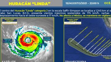 Huracán Linda en categoría 2: dónde está y a qué zonas de México afecta