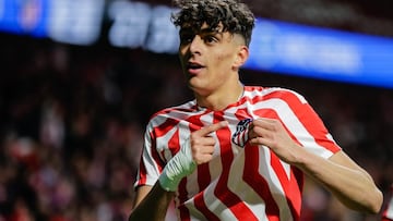 Abde Raihani celebra su gol en el Metropolitano contra el Genk en la Youth League.