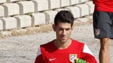 Pizzi durante un entrenamiento de la pretemporada del Atl&eacute;tico de Madrid.