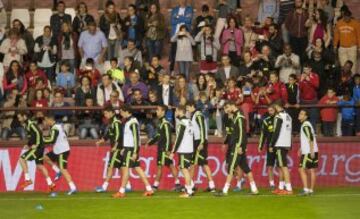 Las imágenes del entrenamiento de España en Las Gaunas