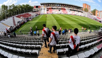 Aficionados del Rayo en Vallecas.