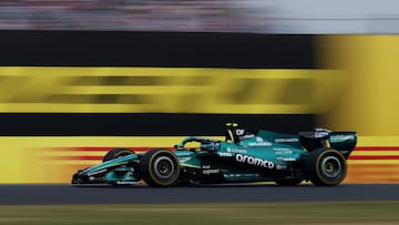 Alonso, con el Aston Martin en Suzuka.