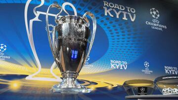 El trofeo de la Champions League.