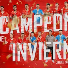 El Jimbee Cartagena, otra vez líder y campeón de invierno