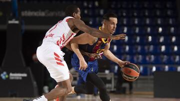 Thomas Heurtel, durante un partido de la Euroliga del Bar&ccedil;a