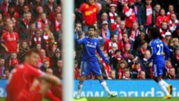 Diego Costa celebr&oacute; as&iacute; su gol.