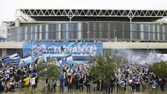 El Espanyol celebra el ascenso en Cornellá