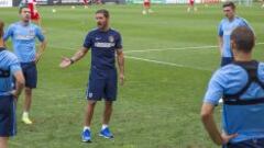 Entrenamiento del Atl&eacute;tico de Madrid.
 