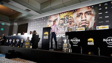 Conor Mcgregor, protagonista de la rueda prensa en el Hotel Hard Rock, presentando la velada de Bare Knuckle Fighting Championship (BKFC) entre Franco Tenaglia y Tony Soto.
