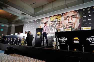 Conor Mcgregor, protagonista de la rueda prensa en el Hotel Hard Rock, presentando la velada de Bare Knuckle Fighting Championship (BKFC) entre Franco Tenaglia y Tony Soto.