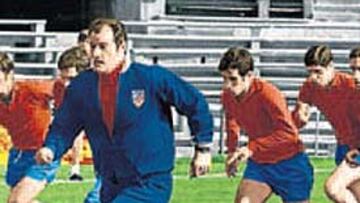 <b>GRAN TÉCNICO. </b>Marcel Domingo en un entrenamiento en el Atleti.