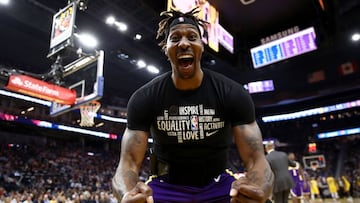 Dwight Howard, durante un partido de la NBA de Los Ángeles Lakers