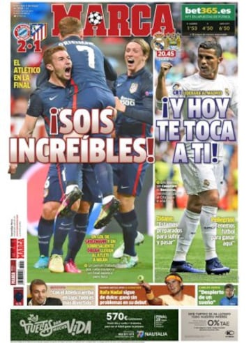 Portadas de la prensa mundial