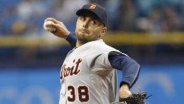 Joakim Soria ingres&oacute; en la novena entrada del partido entre Tigers y Rays.