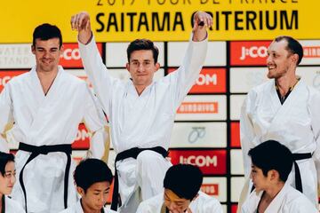 Egan Bernal Christopher Froome, Romain Bardet y Primoz Roglic disfrutaron la jornada de media day en el Criterium de Saitama donde corren este domingo.