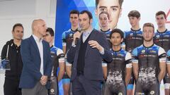 Ivan Basso, durante la presentaci&oacute;n de los equipos de la Fundaci&oacute;n Alberto Contador.