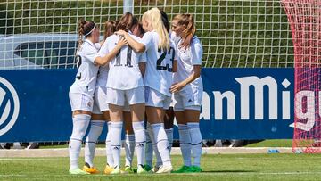 El Real Madrid celebra un triunfo esta pretemporada.