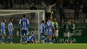 Partido Racing de Ferrol - Deportivo de La Coruña. gol anulado