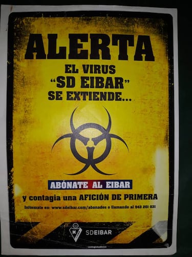 Un 'virus' imaginario captaba socios en el Eibar en 2016