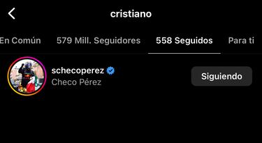 Canelo y Checo P¨¦rez, los ¨²nicos deportistas mexicanos que sigue Cristiano en redes sociales