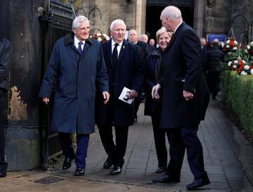 Mike Summerbee during the funeral of former England World Cup-winning goalkeeper Gordon Banks