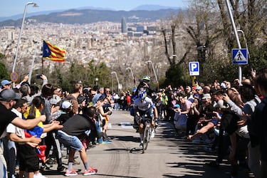El ciclista esloveno Primoz Roglic durante la 104.ª Volta Ciclista a Cataluña 2025.