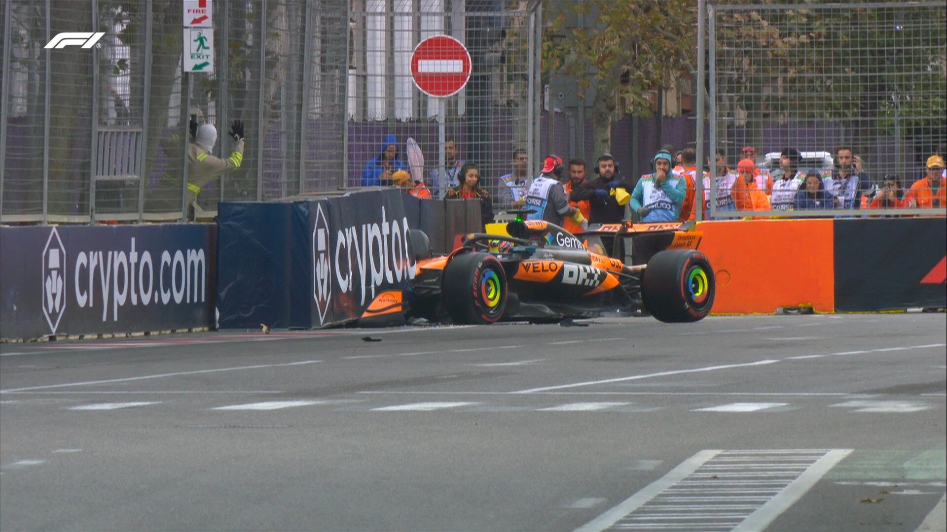 Oscar Piastri en la Q3 de la clasificación del GP de Azerbaiyán 2025.