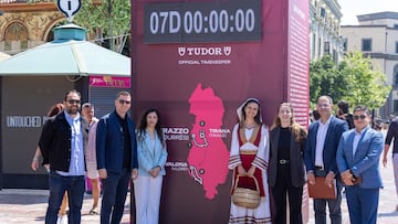 Cuenta atrás de la Grande Partenza del Giro en Tirana (Albania).