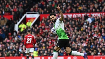 Mohamed Salah se convirtió en el jugador visitante con más goles en Old Trafford después de marcar en el 2-2 de Liverpool ante Manchester United.