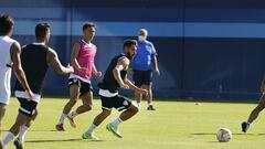 Luis Mu&ntilde;oz, durante un entrenamiento.