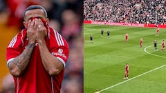 Pelos de punta: Thiago rompe a llorar en el césped en pleno homenaje a Diogo Jota