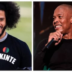 Dr. Dre pone rodilla en tierra junto a Colin Kaepernick