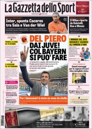 Portadas de la prensa mundial