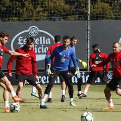 El Celta volvió al trabajo y Aspas se aleja del derbi