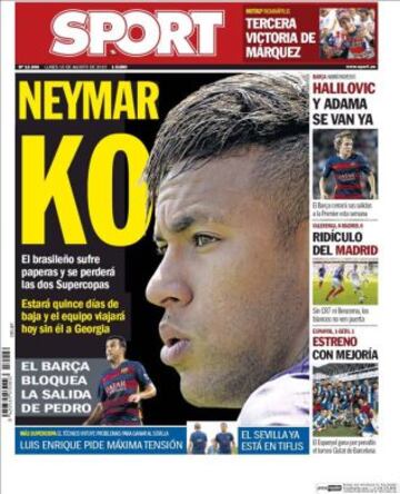 Portadas de la prensa deportiva