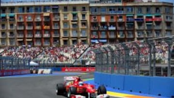 UN TRIUNFO INOLVIDABLE. Su victoria en el GP de Europa de 2012 fue uno de los grandes momentos de Alonso con Ferrari. 