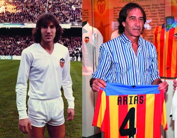 Es el futbolista que más temporadas ha militado en la historia del Valencia: 16. Uno de sus grandes capitanes y hoy embajador del club. Arias defendió la camiseta del Valencia en 521 partidos. Toco el cielo con los títulos de Copa del Rey (1979) y Recopa y Supercopa de Europa (1980) y el infierno con el descenso de 1986. Tuvo múltiples ofertas para irse entonces, aunque descartó todas ellas porque su único fin en ese instante era devolver al Valencia a la élite del fútbol español.