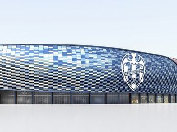 La nueva cubierta del estadio Ciutat de Valencia.