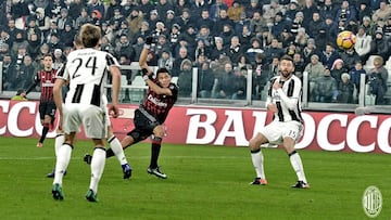 El golazo de Bacca no bastó para que Milan venciera a Juventus