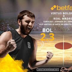 Virtus Bolonia vs. Real Madrid: horario, TV, estadísticas, clasificación y pronósticos
