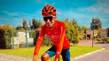 Egan Bernal en carreteras de Cundinamarca