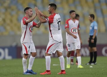 Unión La Calera, con un golazo de Gonzalo Castellani, empata 1-1 ante Fluminense en el Maracaná. Fue por la ida de la primera fase de Copa Sudamericana 2020.