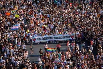 Manifestación por el Orgullo LGTBIQ+ en Madrid.